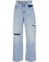 ICON DENIM - 'Poppy' Light Wide Jeans With Cut-Out - Lyst