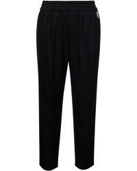 Moncler - Jogger Pants With Logo Patch - Lyst