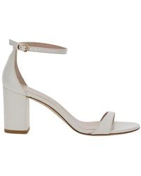 Stuart Weitzman - Heeled Sandals Nudist Block 75 Leather - Lyst