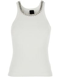 Pinko - Top Ribbed Cotton - Lyst