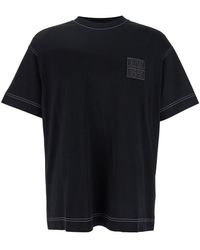Givenchy - T-Shirt Girocollo Con Applicazione Logo 4G Sul Petto - Lyst