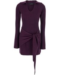 FEDERICA TOSI - Abito Con Scollo Frontale E Design Con Nodo - Lyst