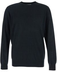 Kangra - Crewneck Sweater With Ribbed Trims - Lyst