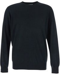 Kangra - Crewneck Sweater With Ribbed Trims - Lyst