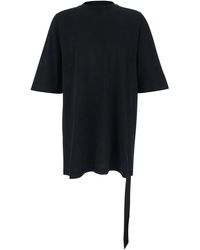 Rick Owens - Crew Neck T-Shirt With Raised Collar - Lyst
