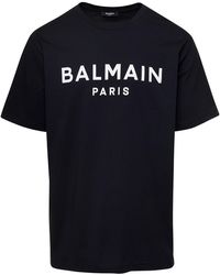 Balmain - Cotton T-shirt With Logo - Lyst