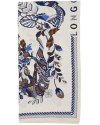 Longchamp - 90X90 Cm Silk Square Scarf With All-Over Print For - Lyst