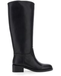 Jeffrey Campbell - Knee High Leather Boots With Block Heel - Lyst