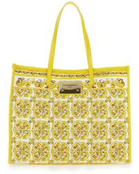 Dolce & Gabbana - And Tote Bag With Majolica Print And Logo - Lyst