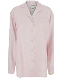Sportmax - 'Cocco' Oversized Shirt With Notched Collar And Patch Pocket On The Front - Lyst