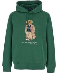 Polo Ralph Lauren - Felpa Con Cappuccio Con Coulisse E Stamoa Logo Sul F - Lyst