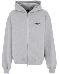 Represent - Felpa Con Zip E Logo Sul Fronte E Sul Retro - Lyst