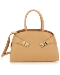 Ferragamo - 'Hug Small' Handbag With Logo And Gancini Buckle - Lyst