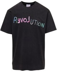Bluemarble - T-Shirt With 'Revolution' Print - Lyst