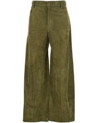 Marni - Pants With Wide Leg And Logo Patch On The Rear - Lyst