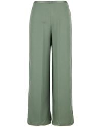 forte_forte - Pants With Rear Elastic Waist And Wide Leg - Lyst