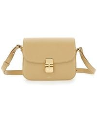 A.P.C. - 'Grace Small' Crossbody Bag With Adjustable Strap And Log - Lyst