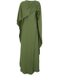 Jonathan Simkhai - 'Izel' Long Dress With Cape Detail And Asymmetric Hem In - Lyst