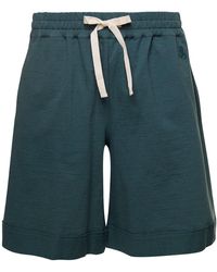 Jil Sander - Petrol Shorts With Drawstring - Lyst