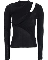 Self-Portrait - Long Sleeve Knit Top - Lyst