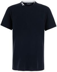 Dolce & Gabbana - Crew Neck T-Shirt With Logo Patch On The Neck In - Lyst