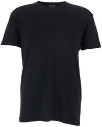 Tom Ford - Crewneck T-Shirt With Logo Embroidery On The Front And Perforated Design - Lyst