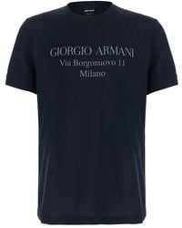 Giorgio Armani - Girocollo Stampa Indirizzo - Lyst
