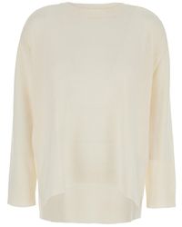 P.A.R.O.S.H. - Maglione Girocollo Con Orlo Asimmetrico - Lyst