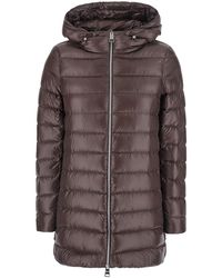 Herno - Down Jacket With Fixed Hood And Zip Pockets - Lyst