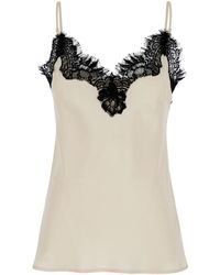 Gold Hawk - Hawk 'Coco' Pearl Camie Top With Lace Trim - Lyst