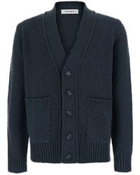 Kangra - Cardigan With V-Neck And Two Patch Pockets On The Front In - Lyst