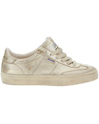 Golden Goose - 'Soul-Star' Metallic Sneakers With Logo Lettering On The Back And On The Tongue - Lyst
