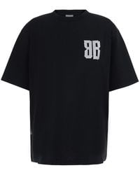 Balenciaga - Crew-Neck T-Shirt With Logo Cotton T-Shirts & Jerseys - Lyst