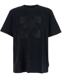 Moose Knuckles - 'Finchley' Crewneck T-Shirt With Maxi Logo On The - Lyst