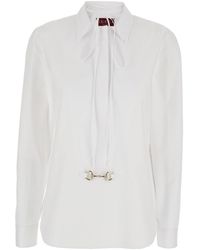 Gucci - Camicia in popeline bianco - Lyst