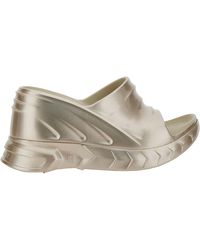 Givenchy - 'Marshmallow' -Toned Wedge Sandals With 4G Logo - Lyst