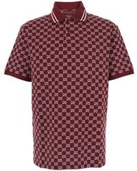 Gucci - Gg Jacquard Cotton Piquet Polo Shirt - Lyst