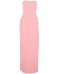 Solace London - 'Anderson' Long Dress With Bare Shoulder And Back Slit - Lyst