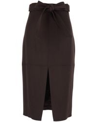 Elisabetta Franchi - Dress 'Go17361E2644' With Bow Belt On The Front And - Lyst