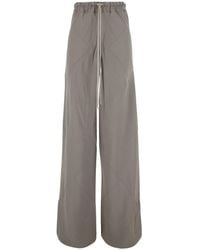Rick Owens - Wide Leg Pants With Elastic Drawstring Waist - Lyst