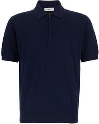 Kangra - Polo Shirt With Zip Closure And Classic Collar - Lyst