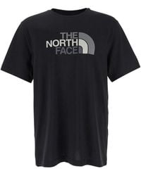 The North Face - T-Shirt Con Maxi Logo Stampato Sul Fronte E Sul Retro I - Lyst