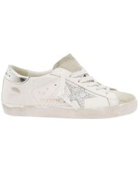 Golden Goose - 'Superstar' Low Top Sneakers With Glitter Star - Lyst