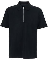 Jil Sander - Polo Shirt With Classic Collar And Front Zip Closure - Lyst