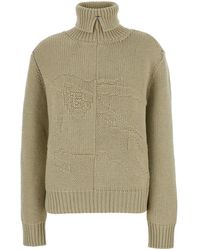 Burberry - High Neck Sweater With Ekd Motif - Lyst
