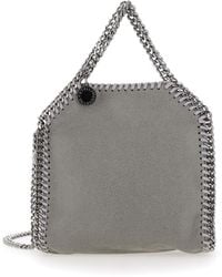 Stella McCartney - '3Chain' Tiny Tote Bag With Logo Engraved On Charm - Lyst