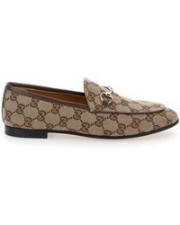 Gucci - Chic Canvas Loafers With Horsebit Detail - Lyst