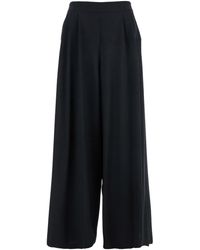 Plain - Pants With Semi-Elastic Waist And Oversize Design - Lyst