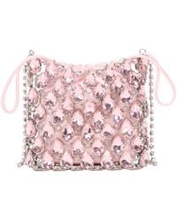 Self-Portrait - Handbag Crystal Chainmail Mini Bag With Rhinestone Details - Lyst