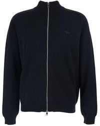 Maison Kitsuné - Sweatshirt With High Neck And Logo Embroidery On The Front - Lyst